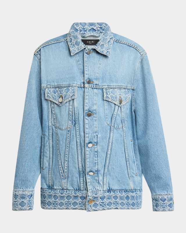 MA Quad Denim Jacquard Trucker Jacket